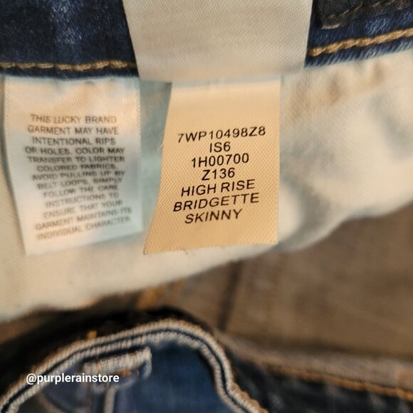 Lucky Brand Jeans 12 Skiny Ankle Bridgette High Rise Tummy Control Medium Wash - Picture 7 of 13